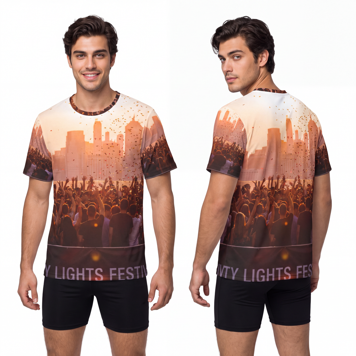 Men's Sports Jersey - City Lights | Echovira Gallery