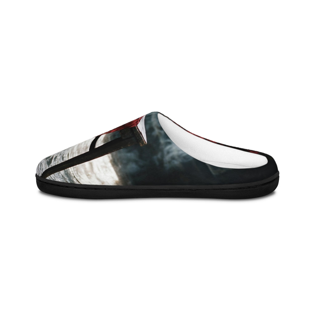 Women's Indoor Slippers - Crimson Silence | Echovira Gallery