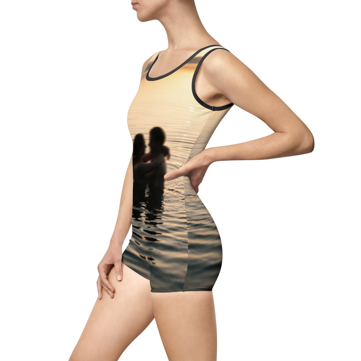 Women's Vintage Swimsuit - Golden Ripples Swimsuit |...