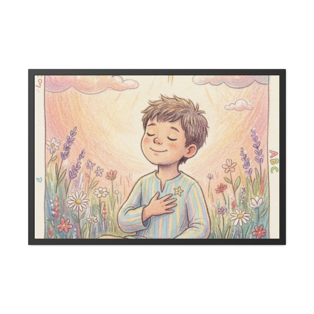 Framed Poster - Mindful Sunshine Meadow — Landscape (10×8......