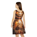 Women's Skater Dress - Shattered Amber Light Art | Echovira...