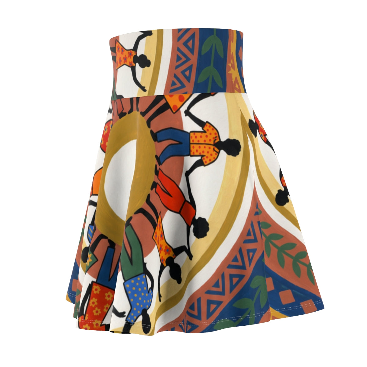 Women's Skater Skirt - Unity Mandala Folk Art | Echovira...