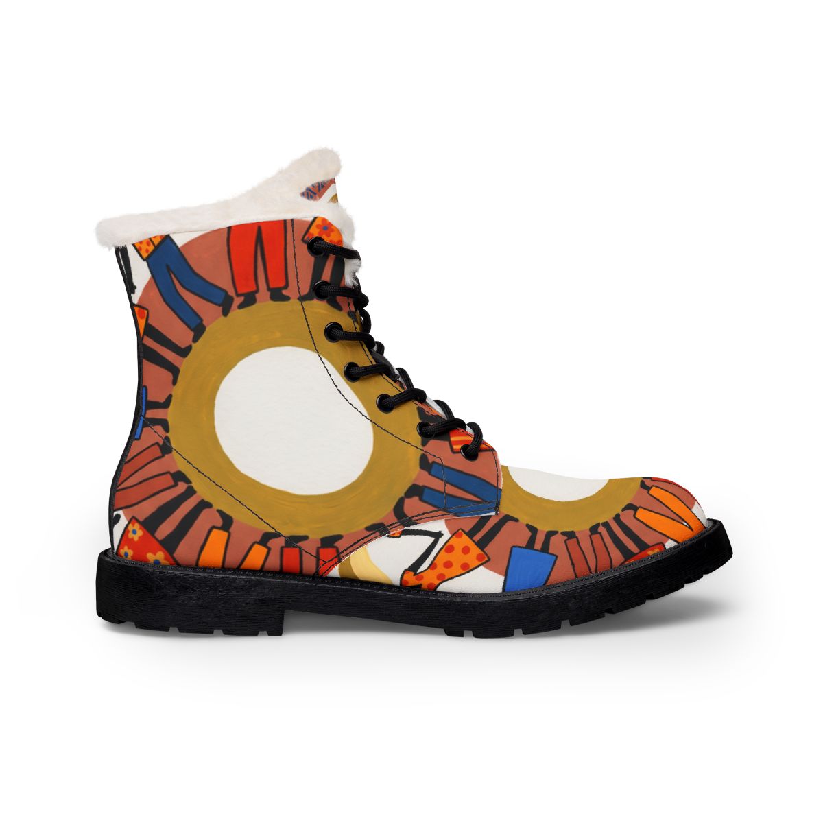Women's Fur and Leather Boots - Unity Mandala | Echovira...