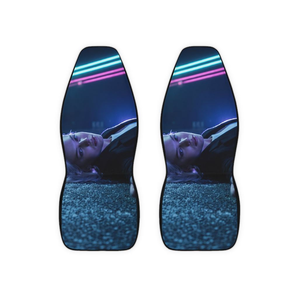 Polyester Car Seat Covers - Nocturnal Transit - Cyberpunk......