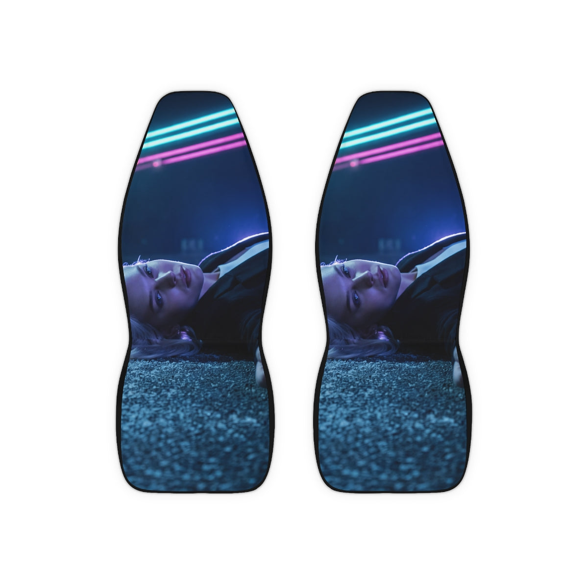 Polyester Car Seat Covers - Nocturnal Transit - Cyberpunk......