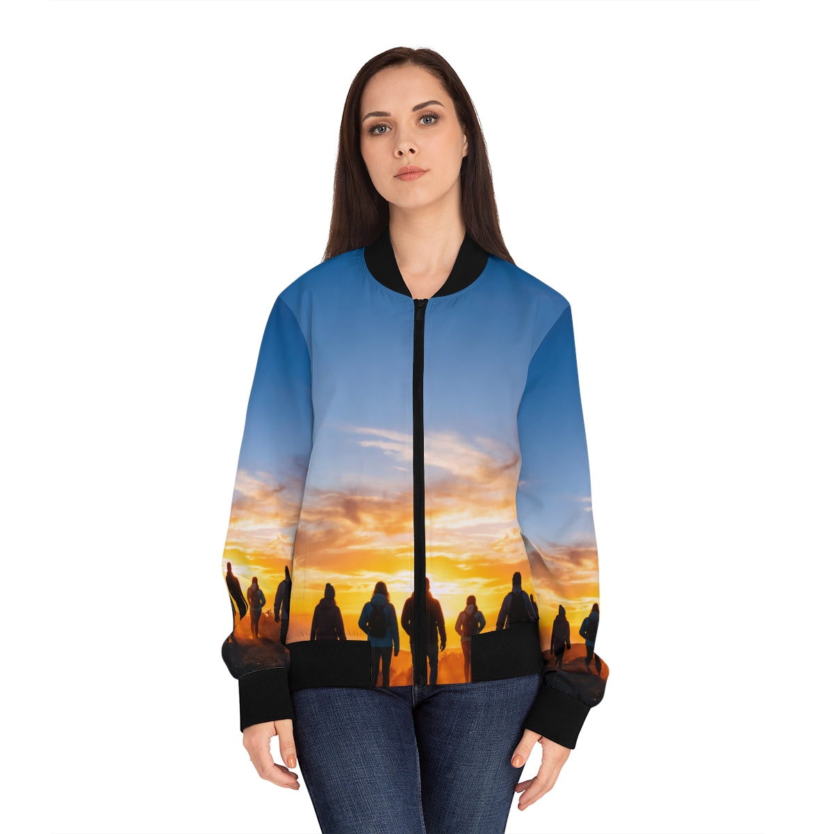Women's Bomber Jacket - Golden Hiker Dawn