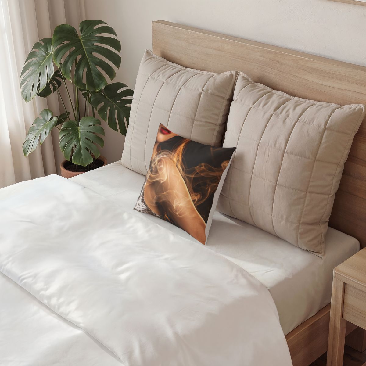 Poly Velvet Pillow - Amber Nightfall | Echovira Gallery