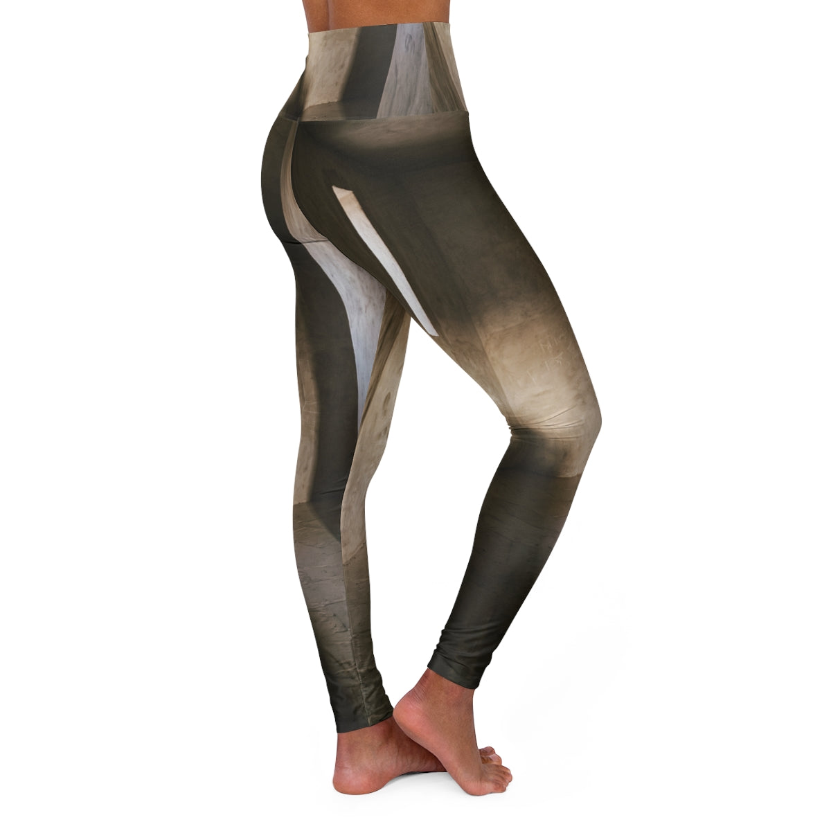 High Waisted Yoga Leggings - Shadows of the Citadel moody......