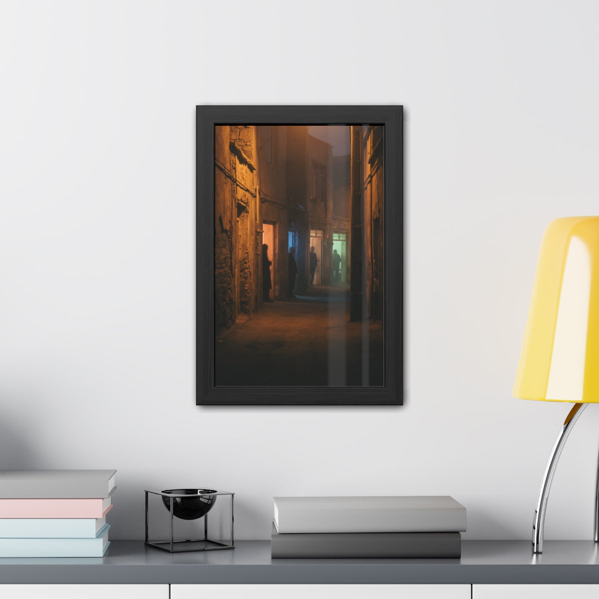 Framed Posters - Shadowed Alleyway Mystery Art Print —... |...