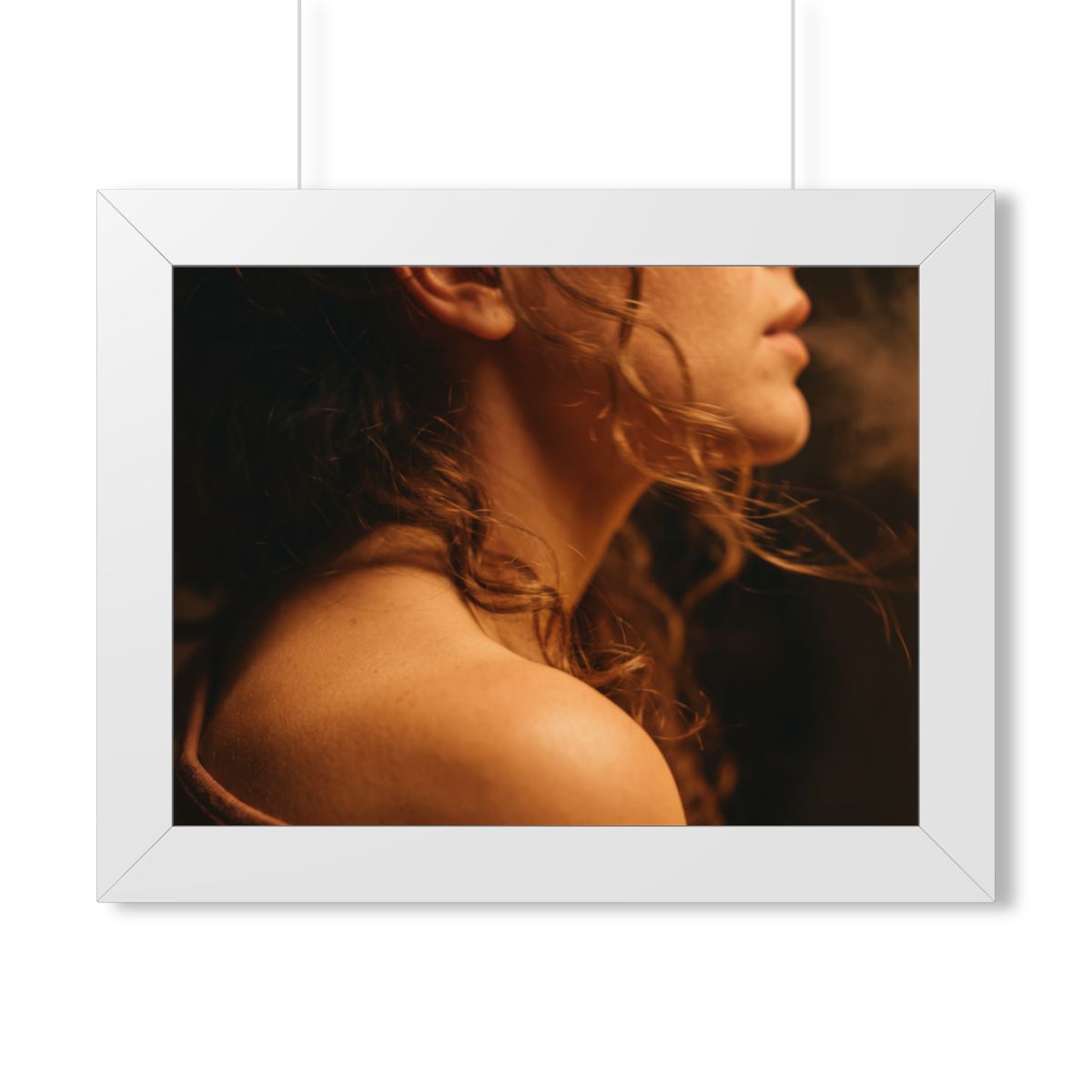 Framed Horizontal Poster - Golden Hour Silhouette Art —... |...
