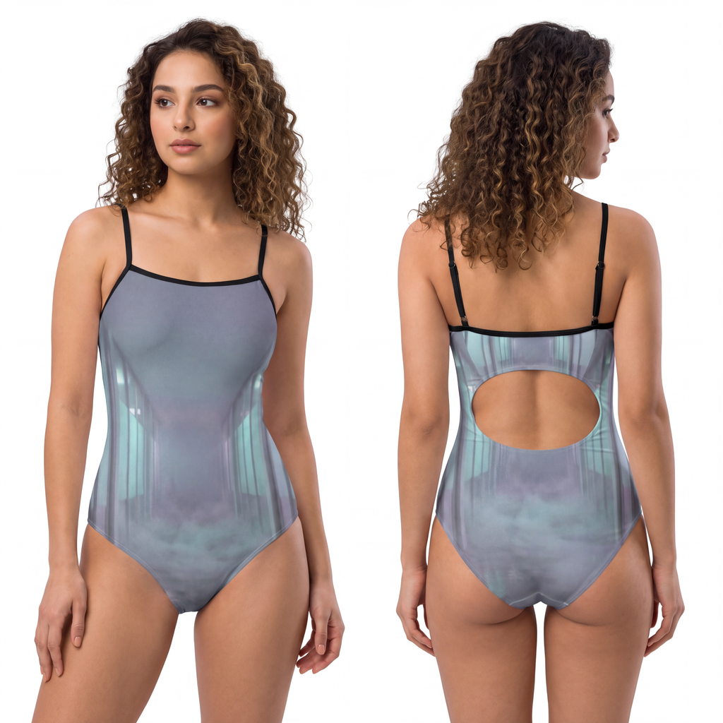 Women's One-piece Swimsuit - Liminal Corridor Fog Art Print...