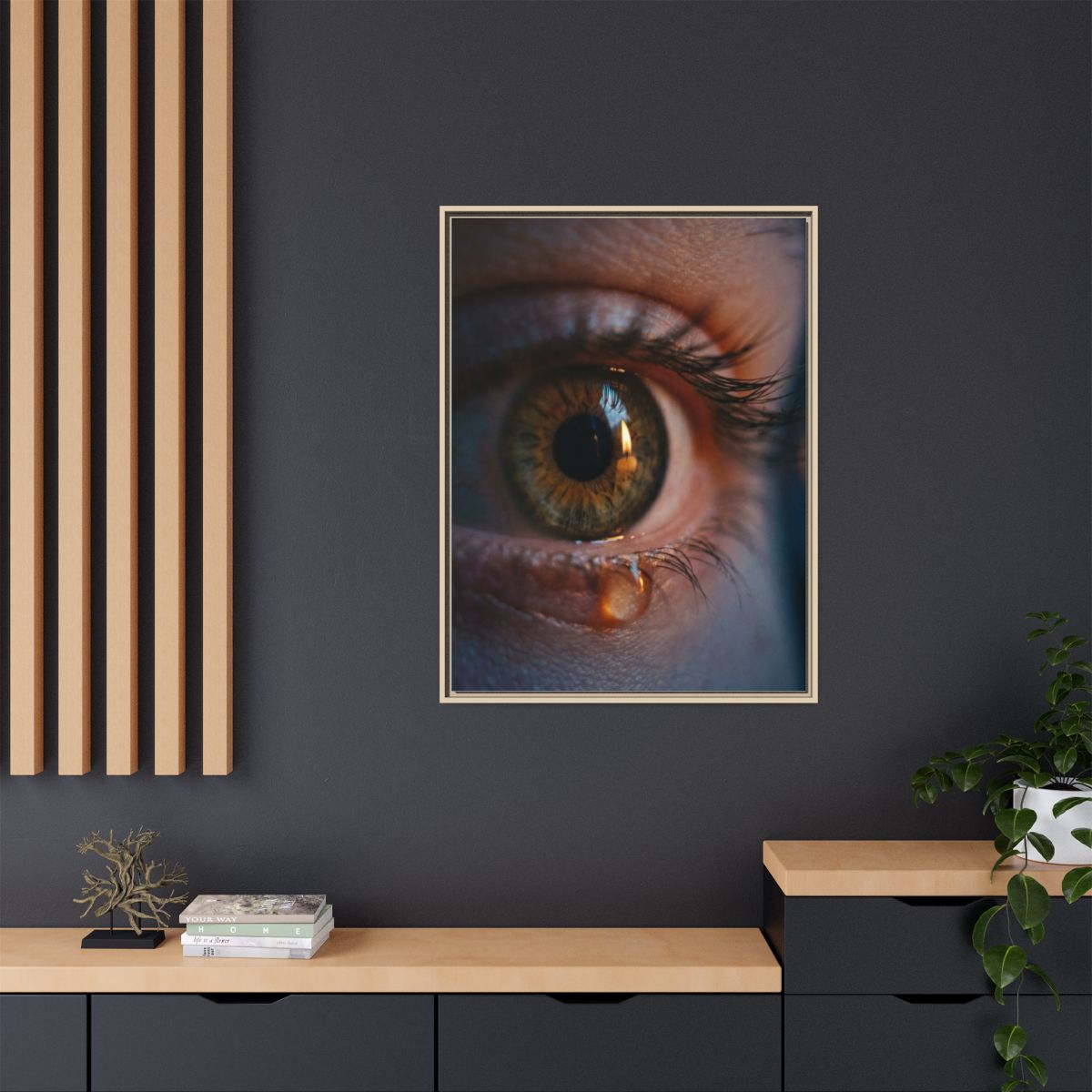 Matte Canvas, Framed - Luminous Tear