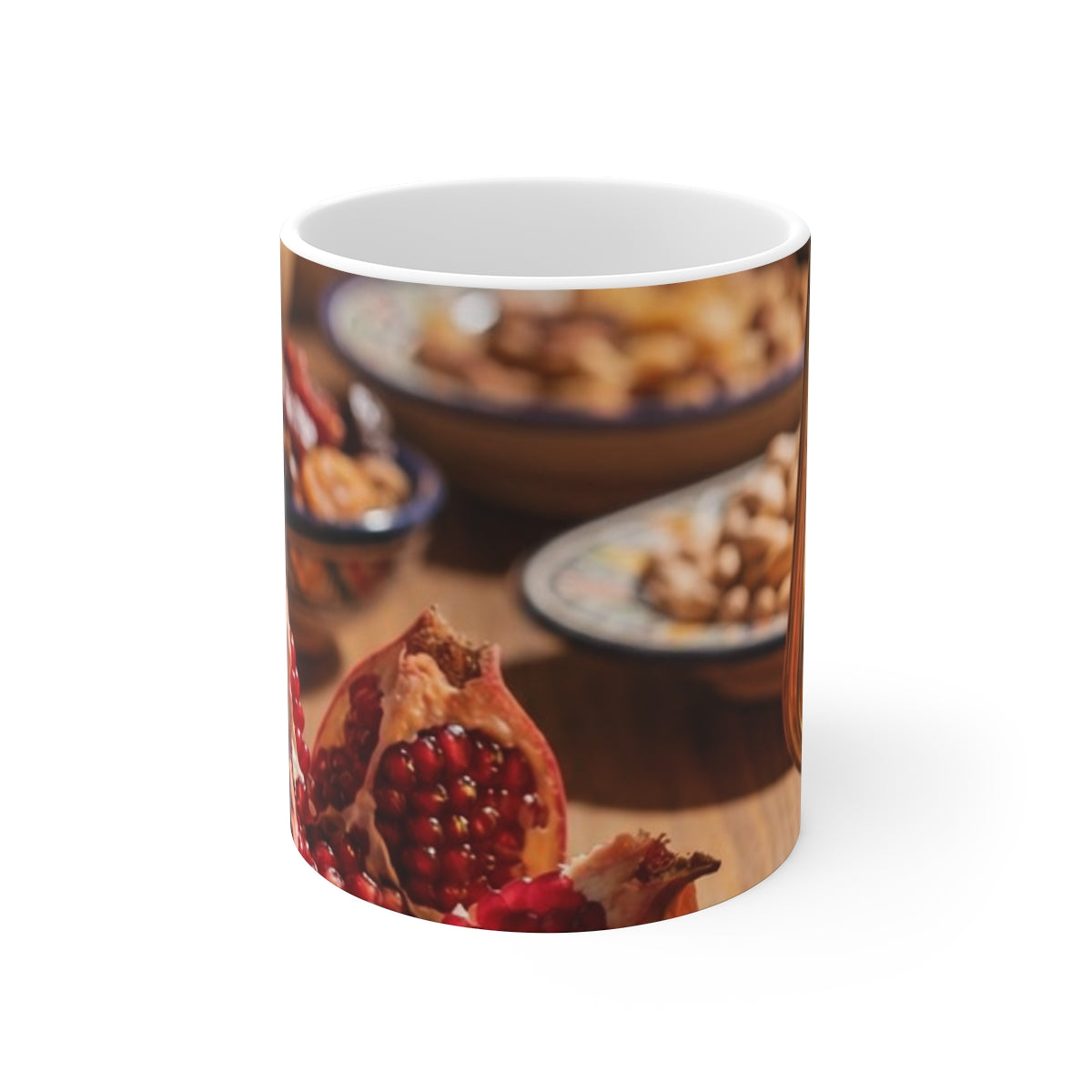 11oz White Mug - Cozy Evening Lantern Glow | Echovira...