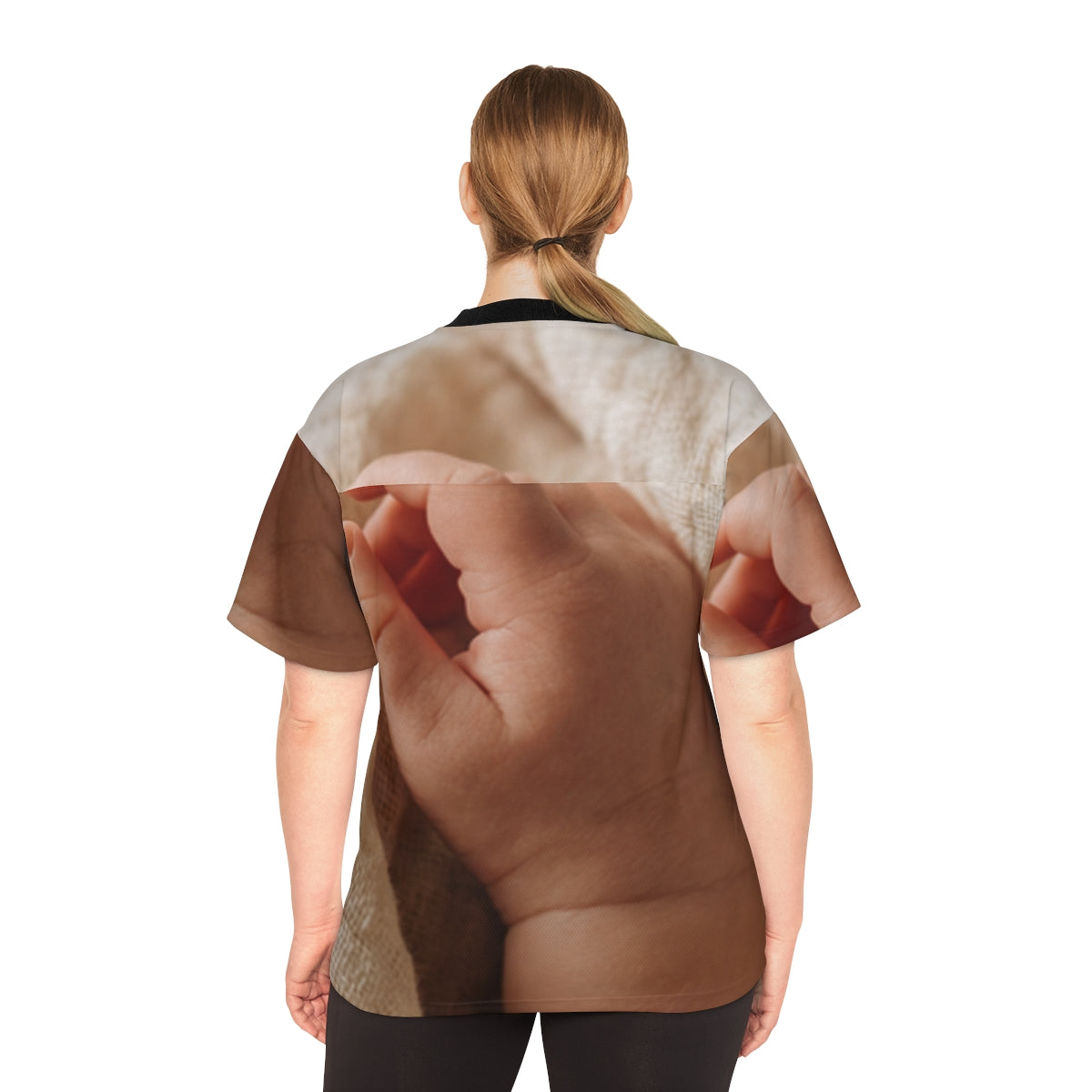 Unisex Football Jersey - Tender Newborn Hand in Soft Muslin...