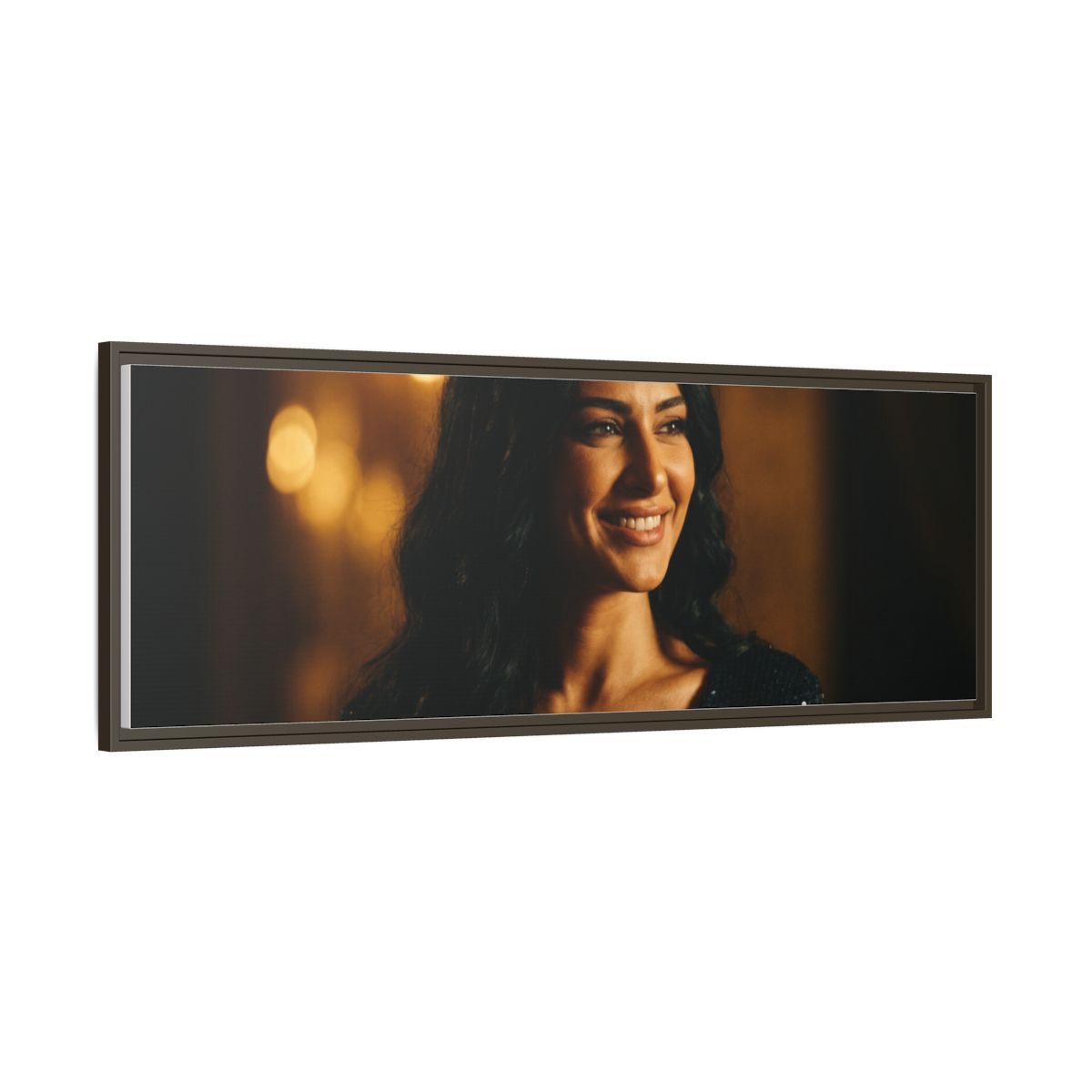 Framed Canvas Art - Golden Glamour — Espresso / 1.25"