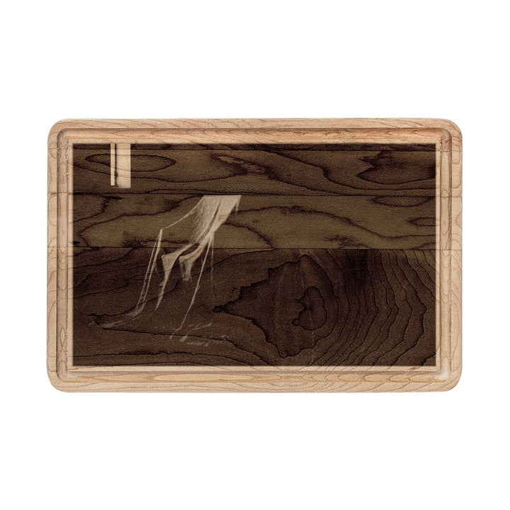 Wooden Cutting Board - Draped Silence Still Life Art - Shadowed Sanctuary