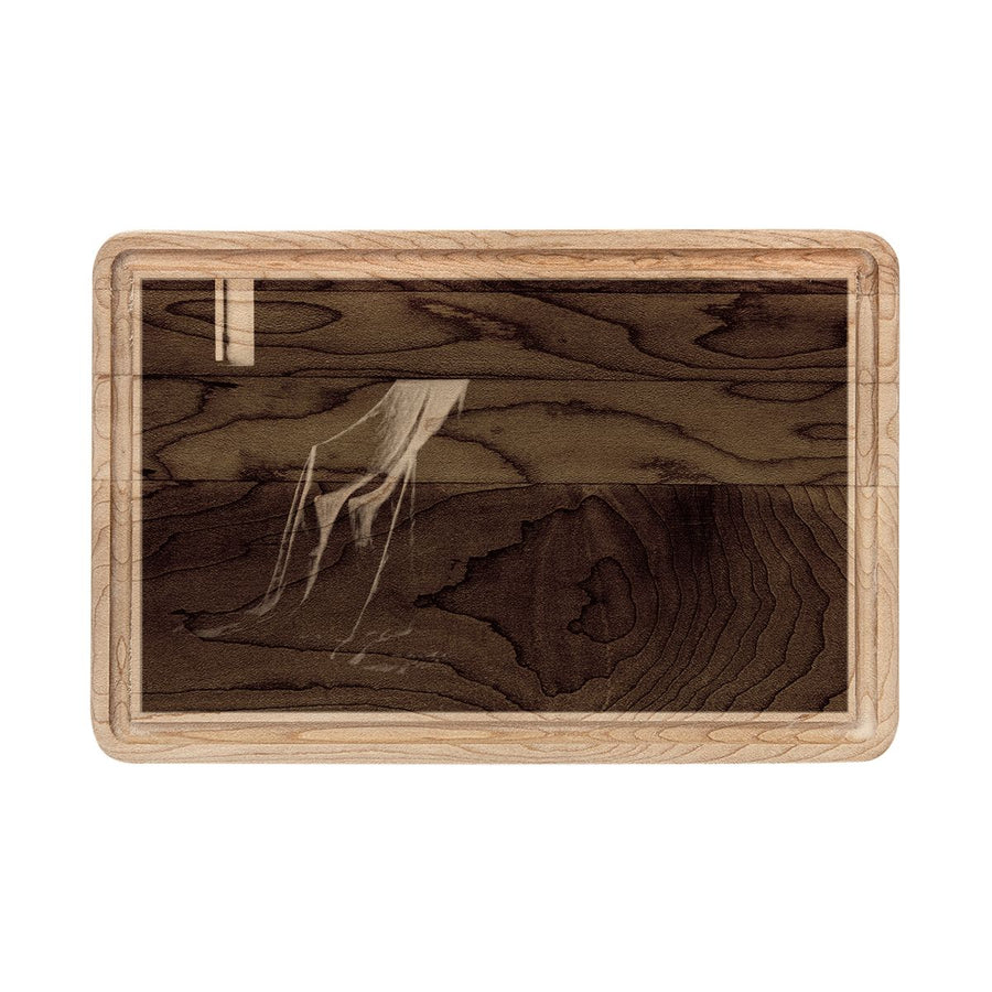 Wooden Cutting Board - Draped Silence Still Life Art - Shadowed Sanctuary