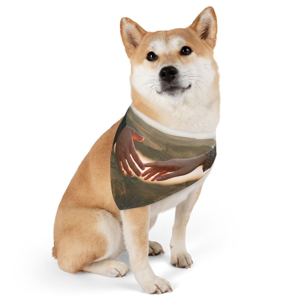 Pet Bandana Collar - The Infinite Touch | Ethereal Coastal...