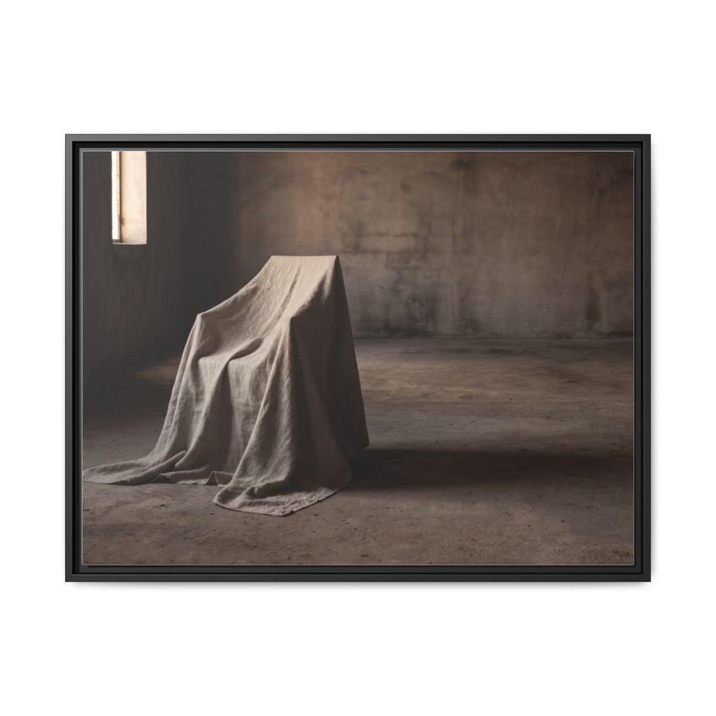Framed Matte Canvas - Wabi-Sabi Silhouette Art — Black / 1.25"