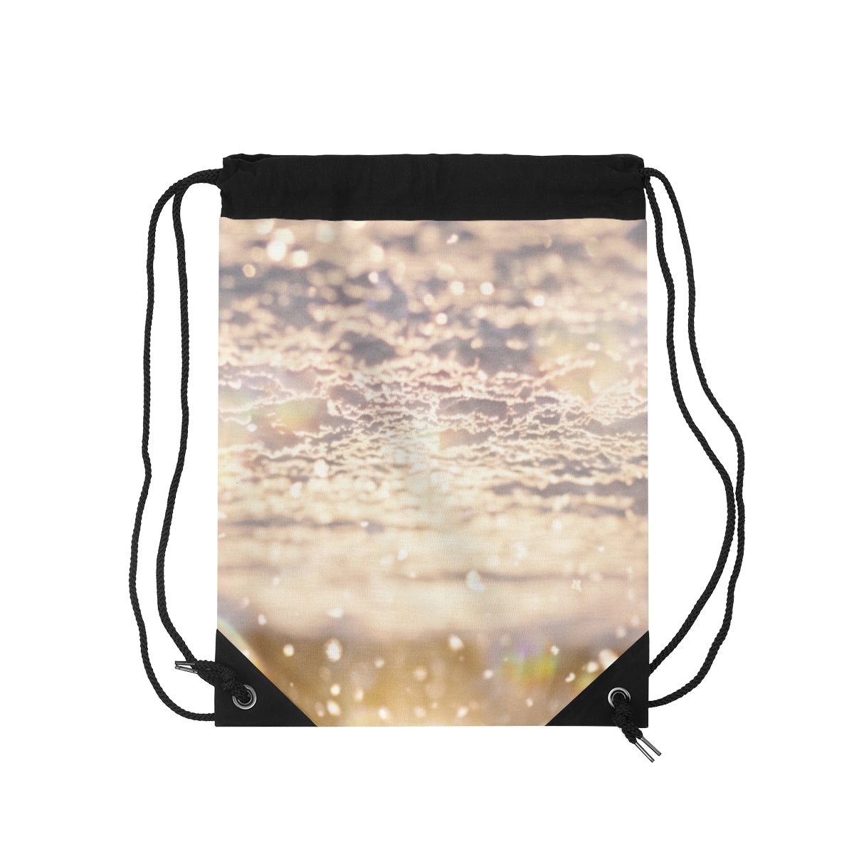 Golden Hour Crowd Celebration Drawstring Bag