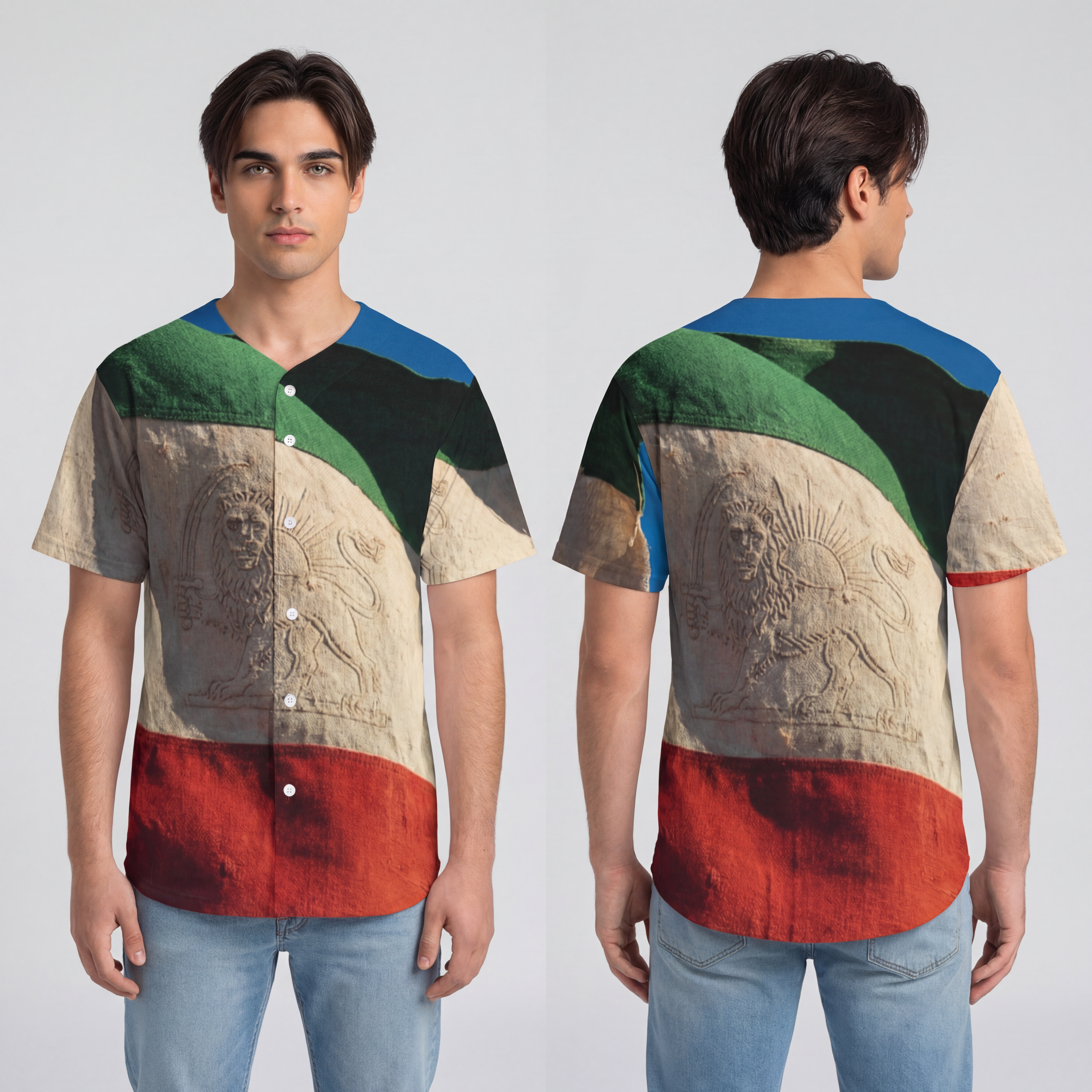 Men's Baseball Jersey - Flag