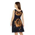 Women's Skater Dress Antique Sundial Compass