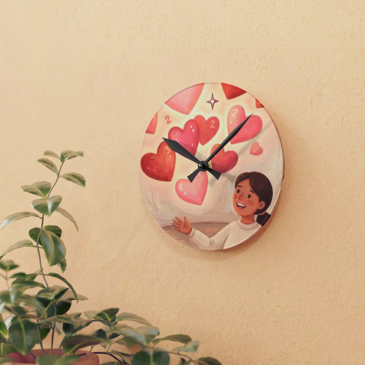 Acrylic Wall Clock - Storybook Haven | Echovira Gallery