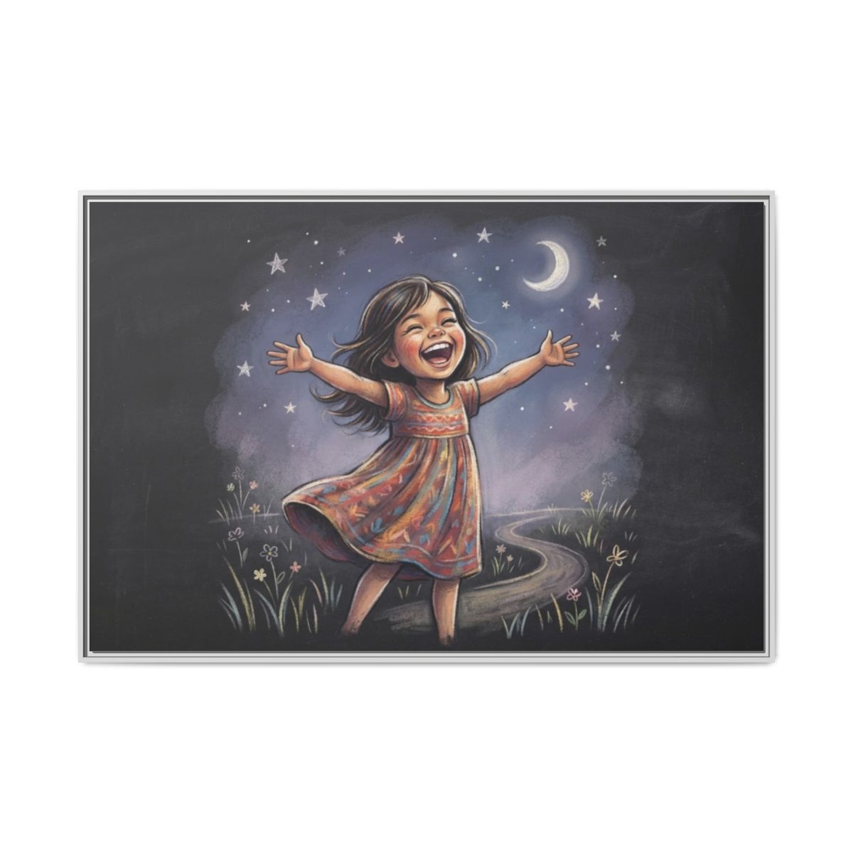 Matte Canvas Framed - Starlit Wonder Joy — White / 1.25"......