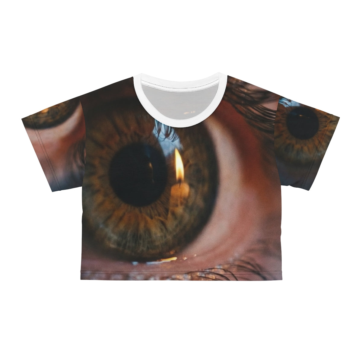 Crop Tee - Amber Iris Reflection Fine Art Print | Echovira...