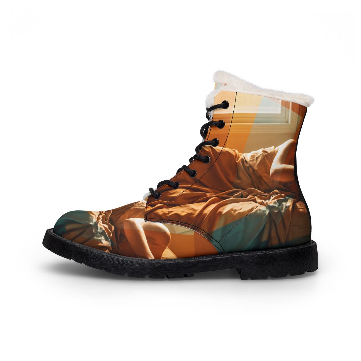 Men's Boots with Awakening Portrait Art