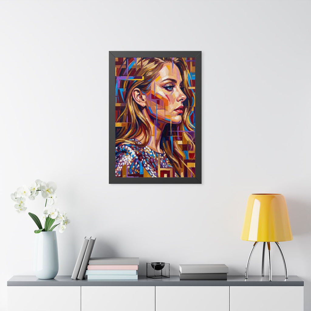 Framed Vertical Poster - Shattered Elegance (11×14, 12×16......