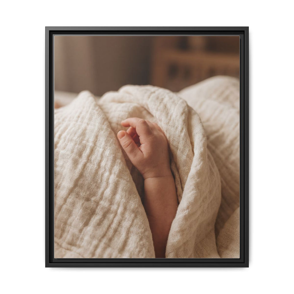 Framed Matte Canvas - Neutral Nursery — Black / 1.25"