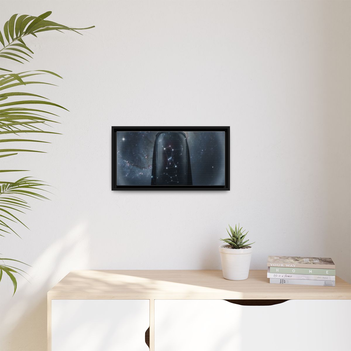 Matte Canvas, Framed - Cosmic Sentinel Orion Constellation...