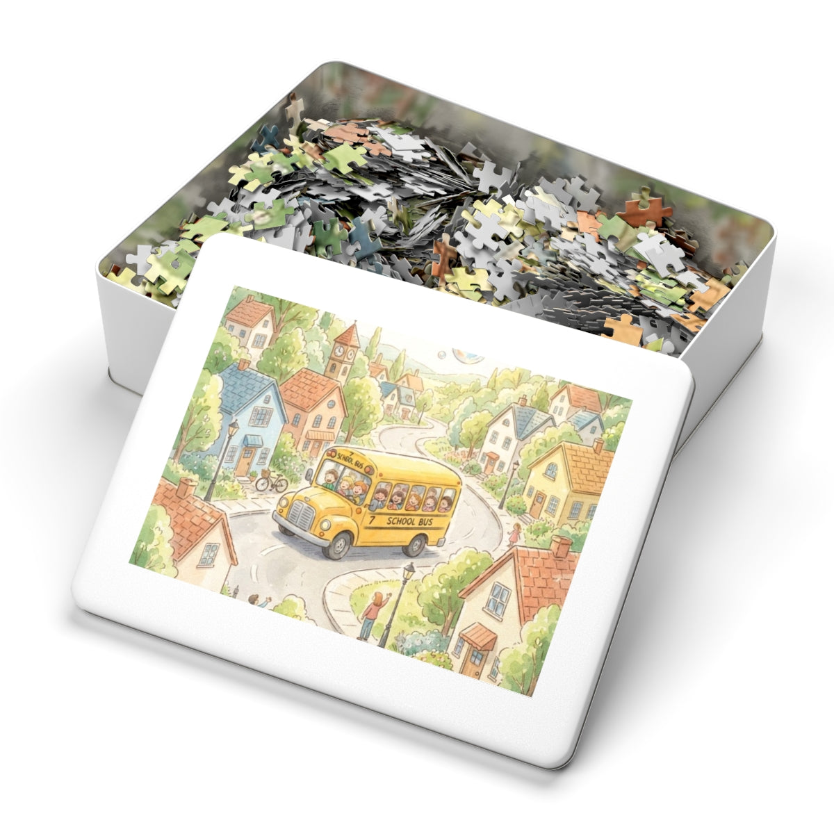 Jigsaw Puzzle with Tin - Storybook Village (30, 110, 252......