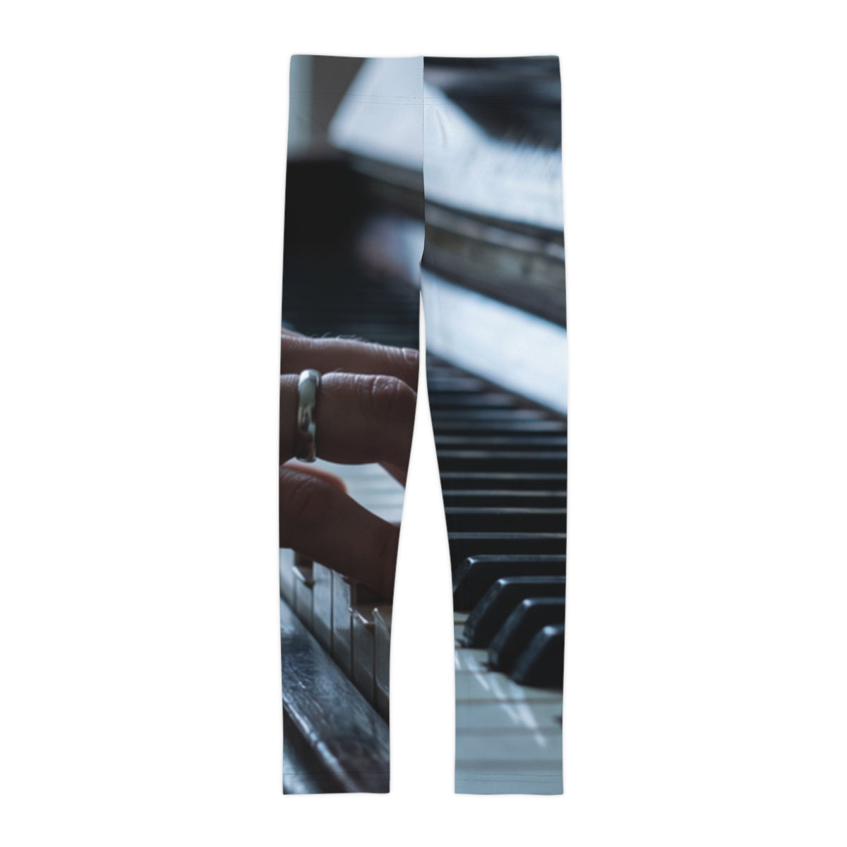 Kids Leggings with Piano Keys Art