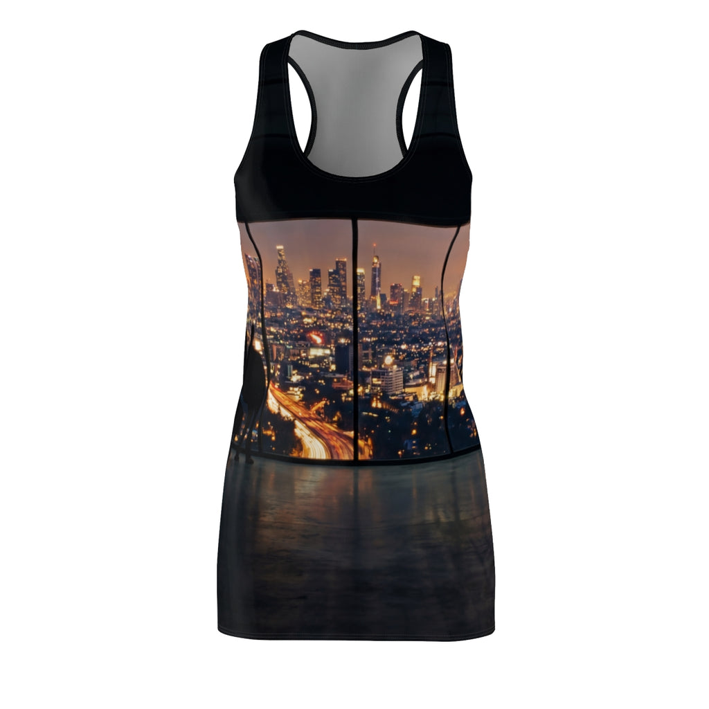 Women's Cut & Sew Racerback Dress - City Skyline Glow |...