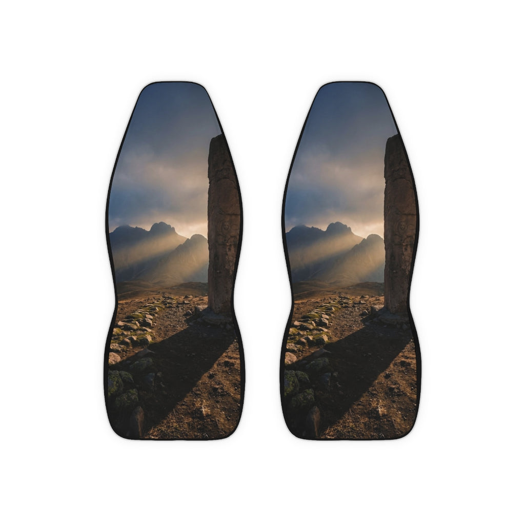 Polyester Car Seat Covers - Mystic Monolith Ancient Persian...
