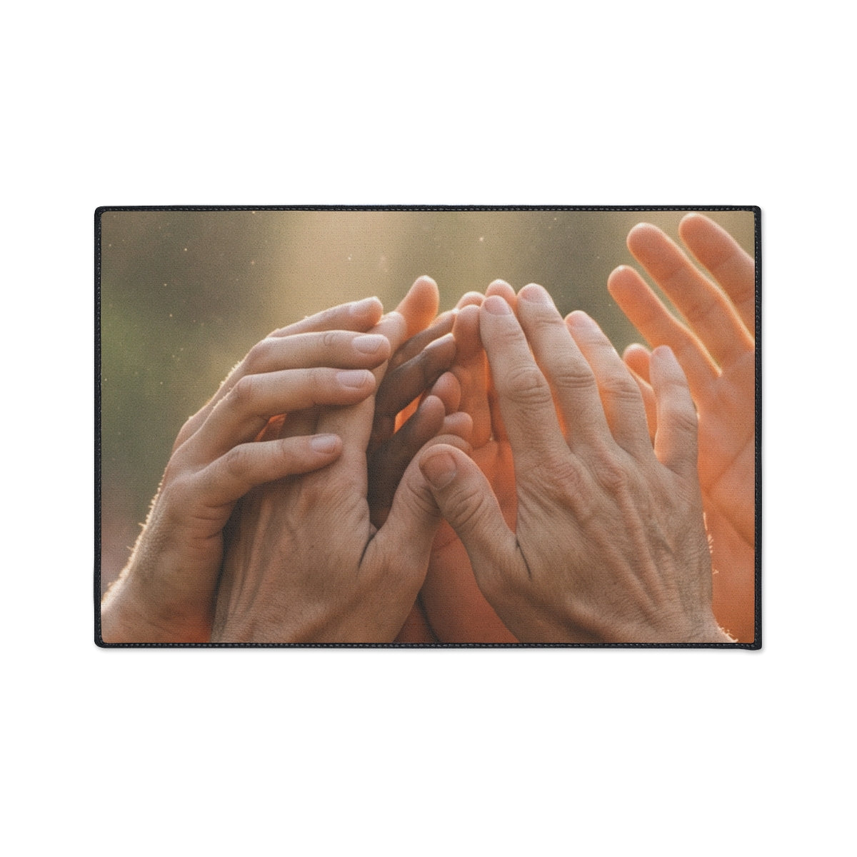 Heavy Duty Floor Mat - Golden Rays of Unity Wall Art |...