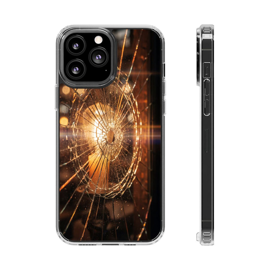 Clear Impact-Resistant Case - Fractured Glow