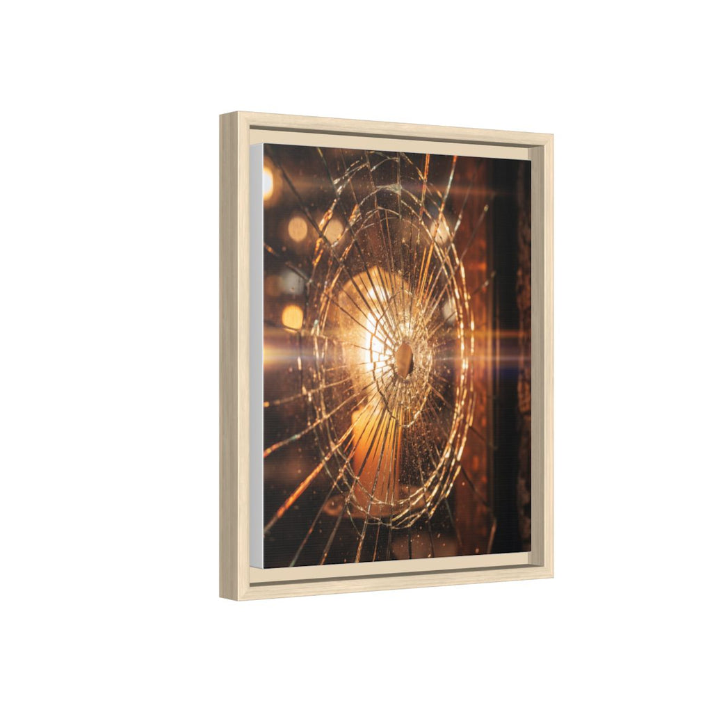 Framed Matte Canvas - Shattered Glass