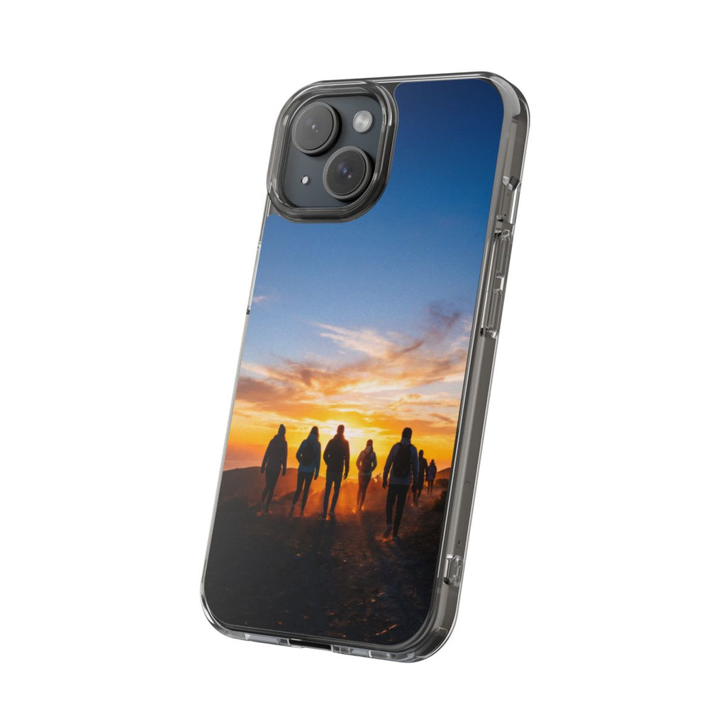 Clear Impact-Resistant Cases - Clear Phone Case - Sunset...