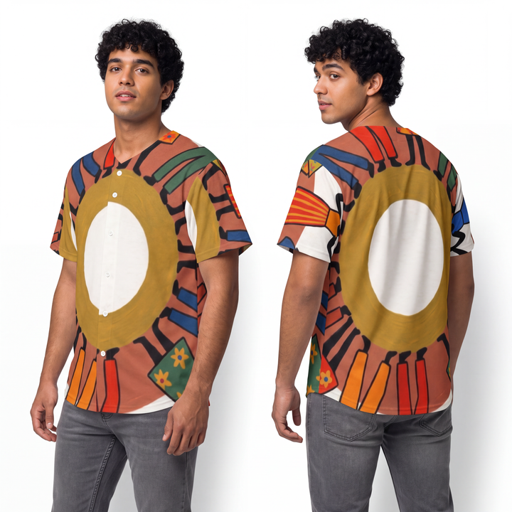 Men's Baseball Jersey - Unity Mandala Art