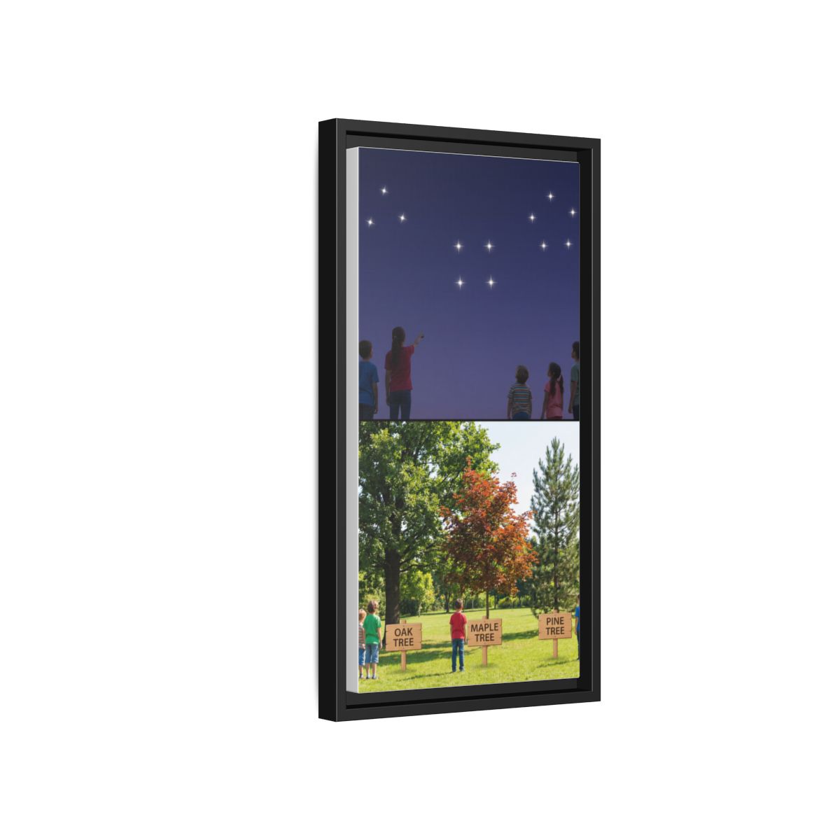 Gerahmte Leinwand (matt) - Discovery — Schwarz / 3,18 cm