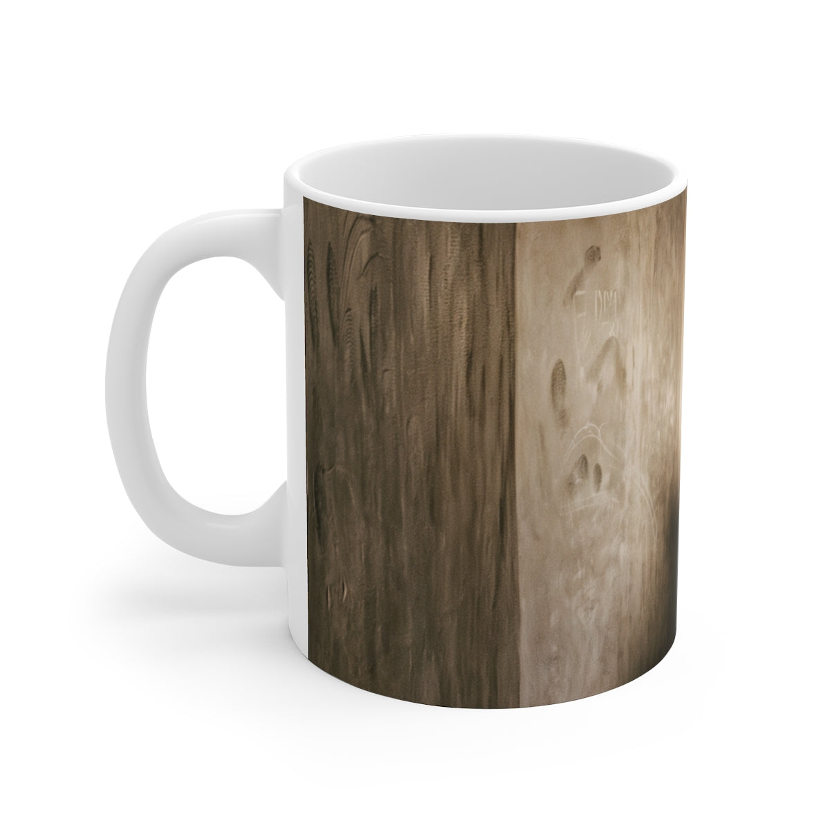 11oz White Mug - Shadows of the Citadel moody architectural...