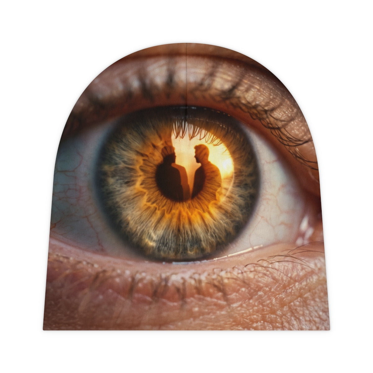 Baby Beanie with Golden Eye Sunset Art