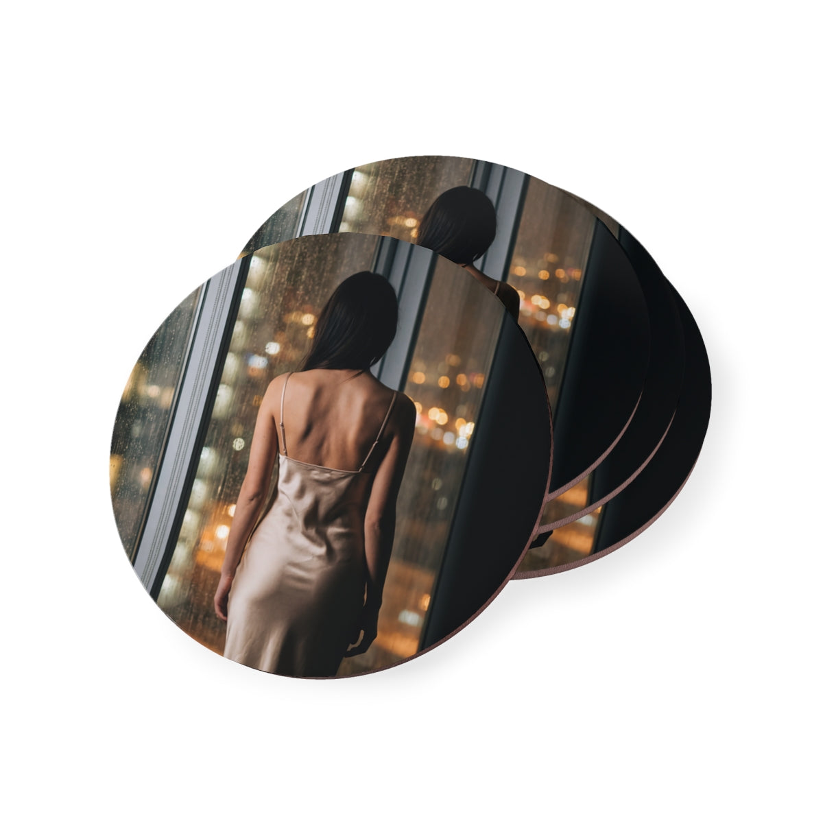 Drink Coasters - Rainy Night Ambience