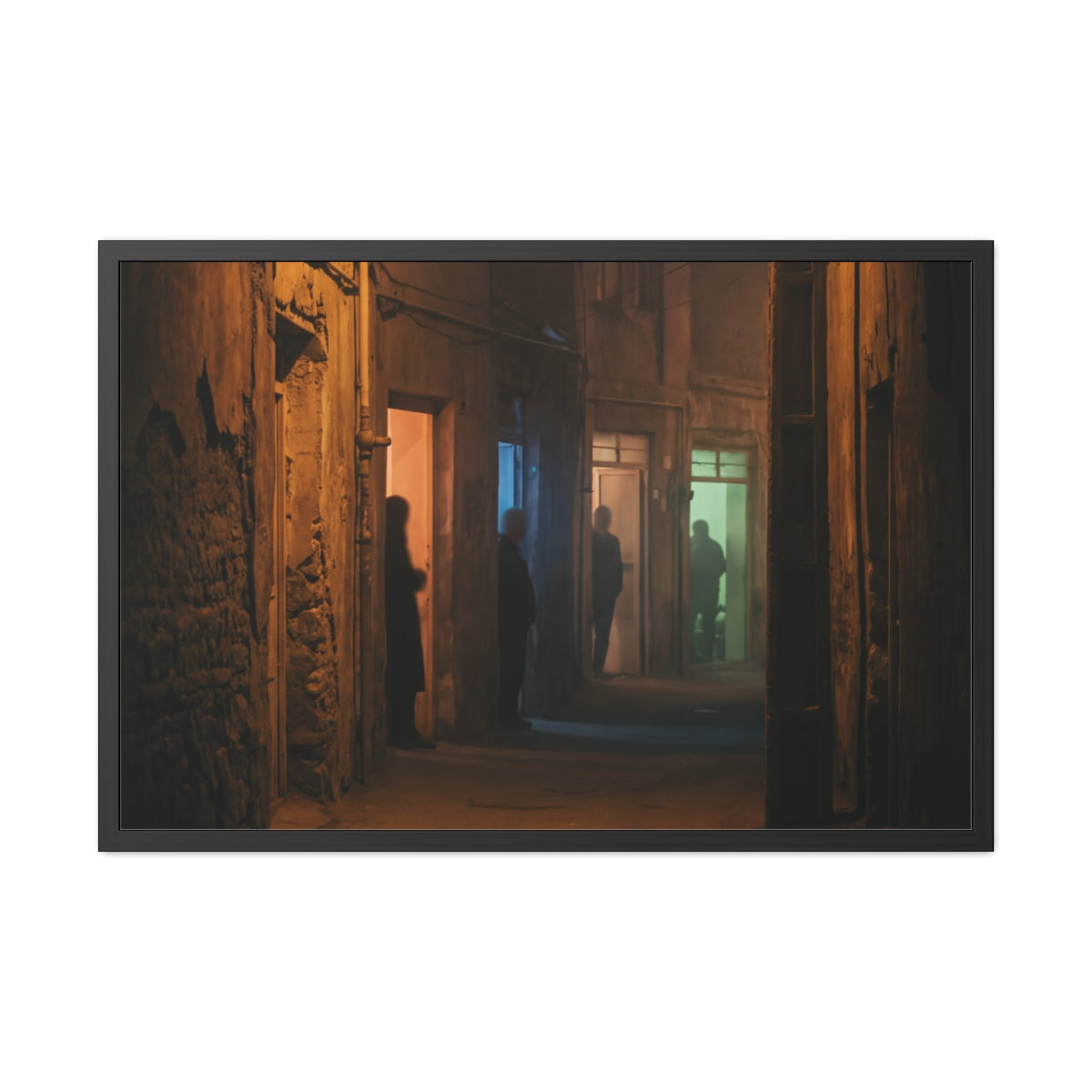 Framed Posters - Shadowed Alleyway Mystery Art Print —... |...