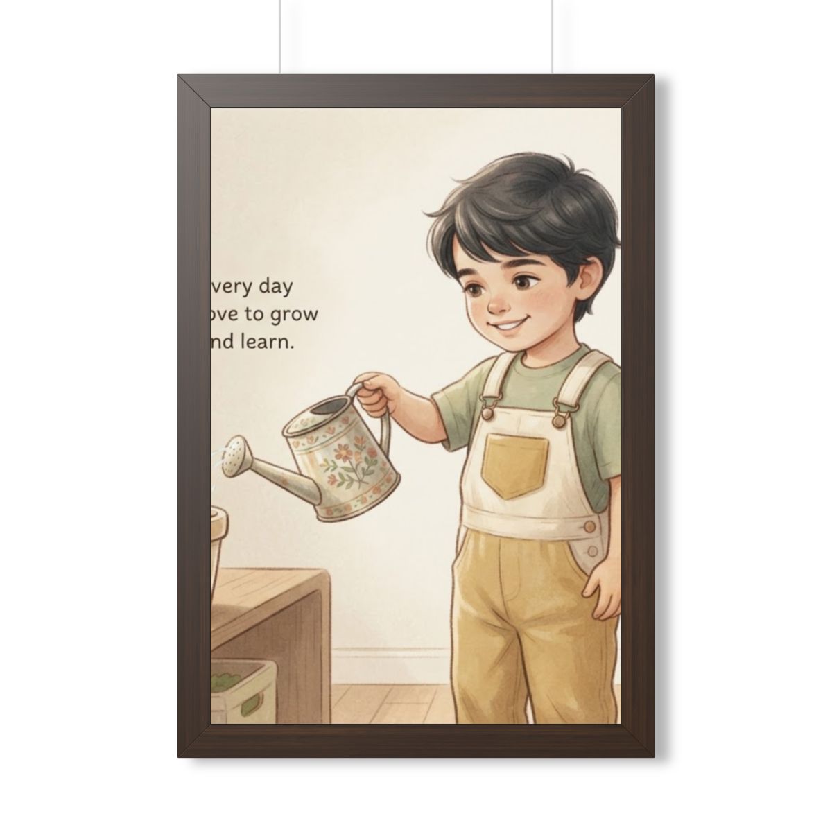 Framed Vertical Poster - Daily Growth Art — Walnut (11×14......