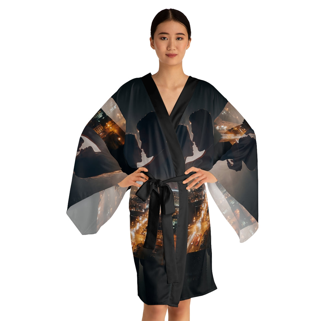 Kimono Robe - Midnight Metropolitan Romance | Echovira...