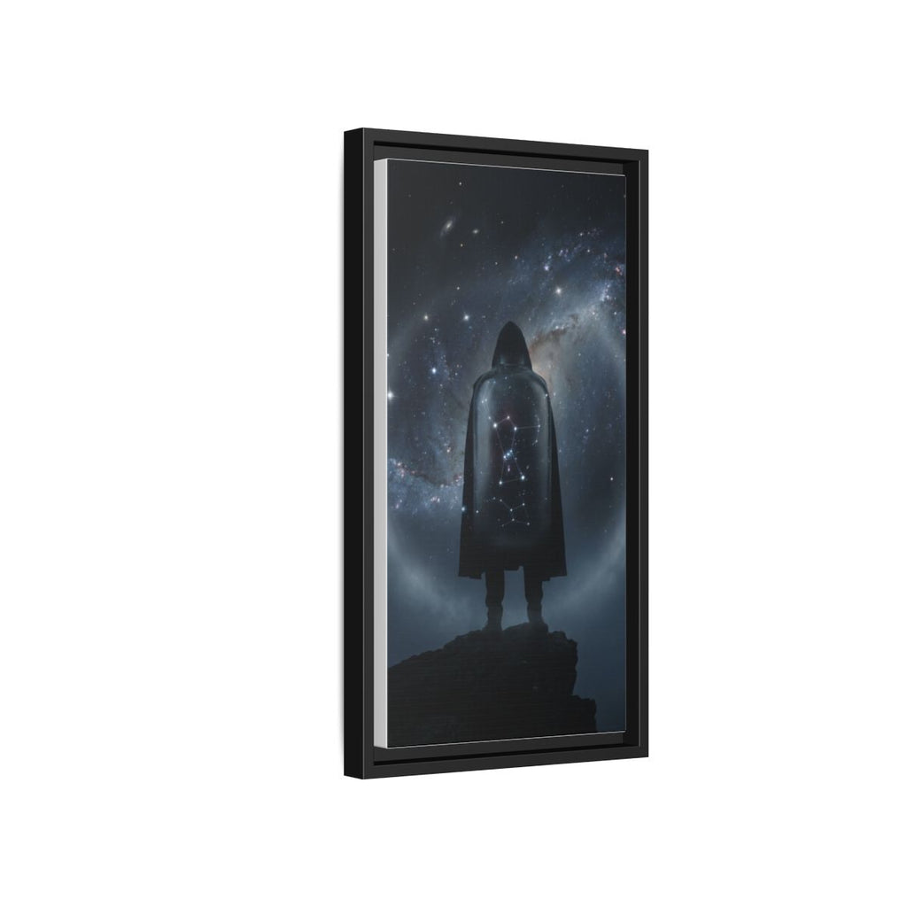 Framed Matte Canvas - Cosmic Sentinel — Black / 1.25" (8×10, 9×12, 11×14, 12×16, 10×20, 12×18, 16×20, 16×24, 18×24, 12×36, 20×24, 16×32, 20×30, 24×30, 24×32, 16×48, 24×36, 24×48, 30×40, 20×60, 32×48, 30×60 & 40×60)